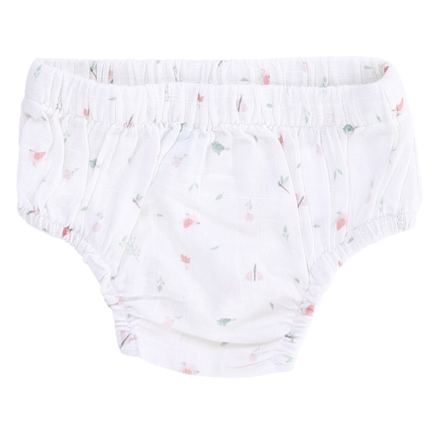 Vestido Bebê Tip Top Estampa Passáro Com Babado 2 Peças Vestido Bebê Tip Top Estampa Passáro Com Babado 2 Peças