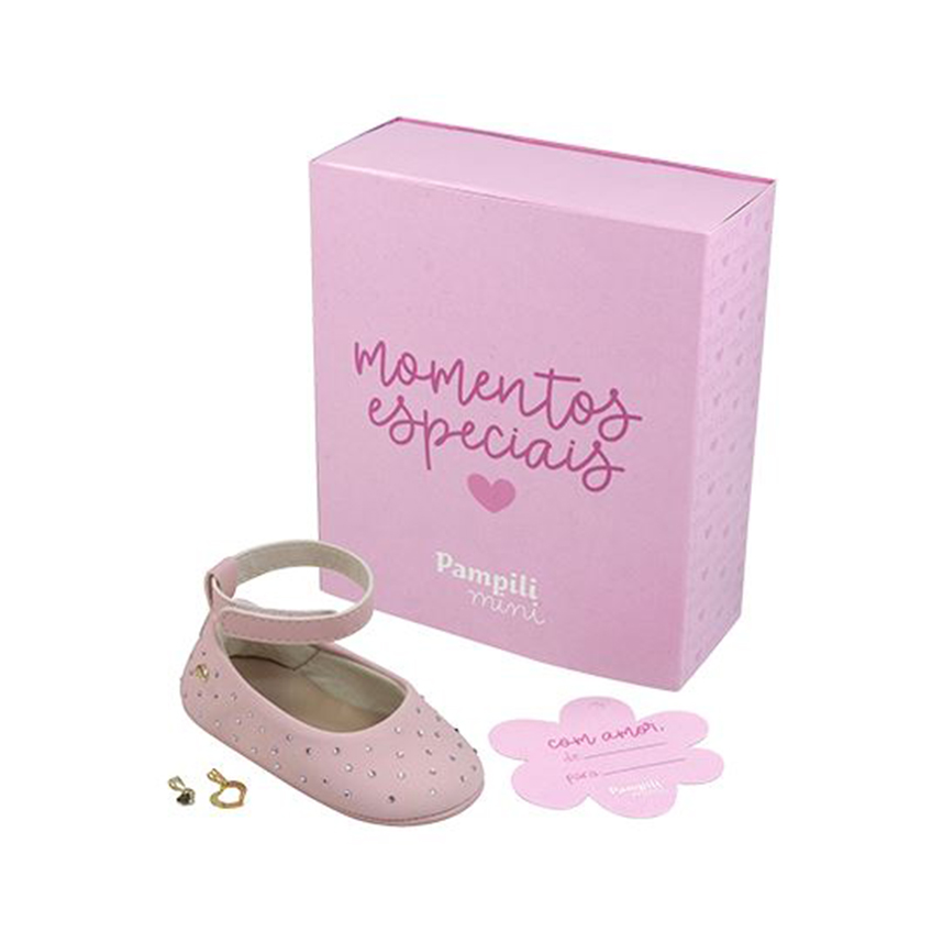 Sapato Bebê Pampili Com Velcro E Strass Sapato Bebê Pampili Com Velcro E Strass