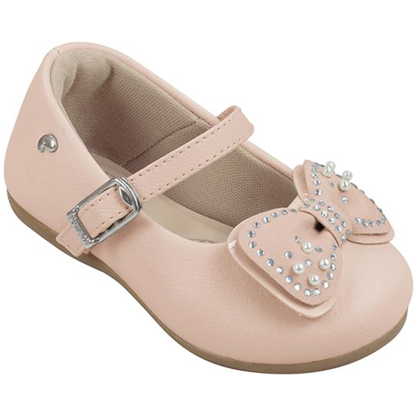 Sapato Infantil Pampili Com Fivela E Laço com Strass Sapato Infantil Pampili Com Fivela E Laço com Strass