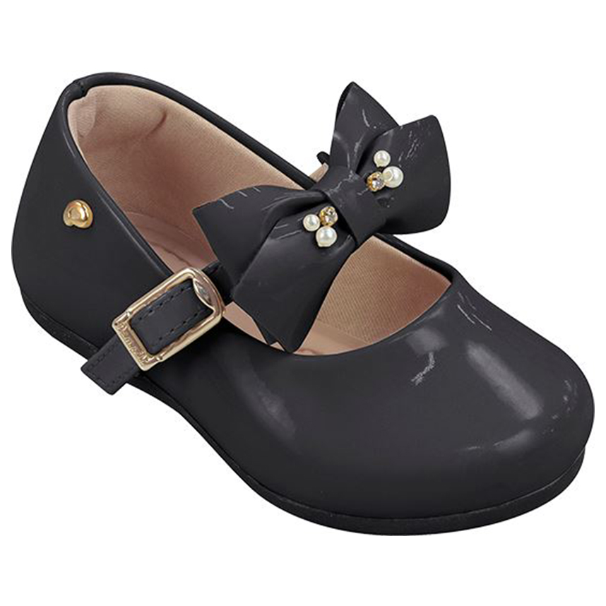 Sapato Infantil Pampili Com Fivela E Laço Com Pérola Sapato Infantil Pampili Com Fivela E Laço Com Pérola