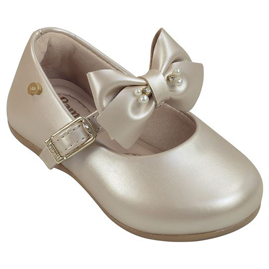 Sapato Infantil Pampili Com Fivela E Laço Com Pérola Sapato Infantil Pampili Com Fivela E Laço Com Pérola