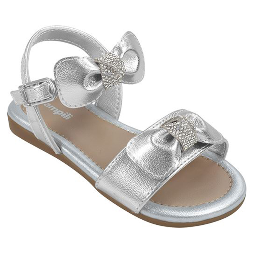 Sandália Infantil Com Fivela E Dois Laços Sandália Infantil Com Fivela E Dois Laços