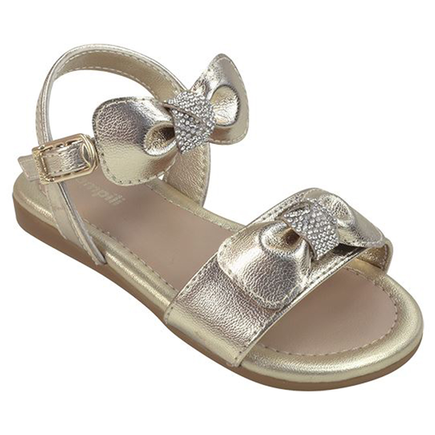 Sandália Infantil Com Fivela E Dois Laços Sandália Infantil Com Fivela E Dois Laços
