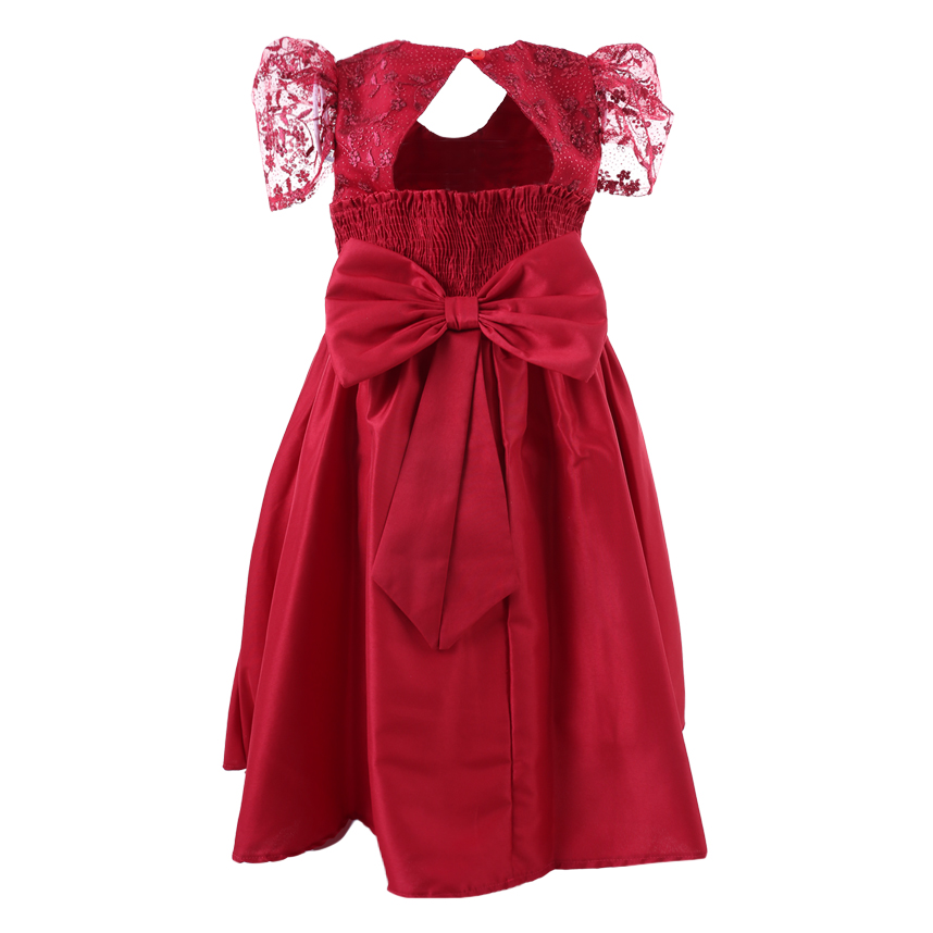 Vestido Infantil Cattai Liso Com Renda E Brilho Vestido Infantil Cattai Liso Com Renda E Brilho