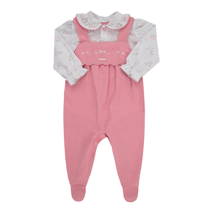 Macacão Longo Paraíso Bordado Flor