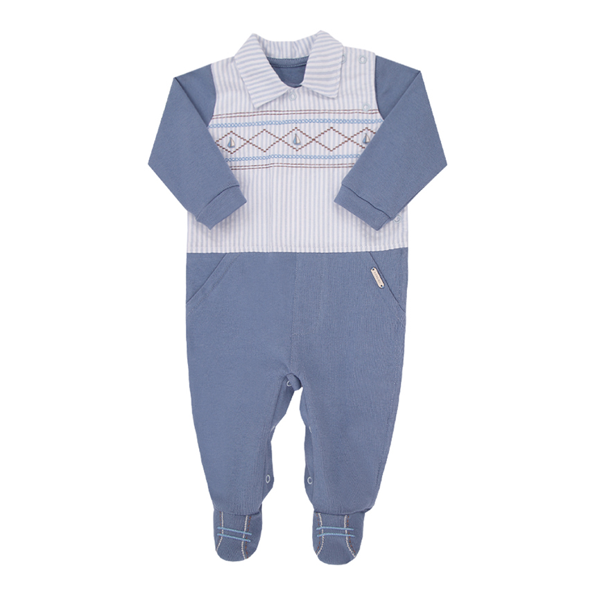 Macacão Longo Bebê Paraiso Pala Bordada