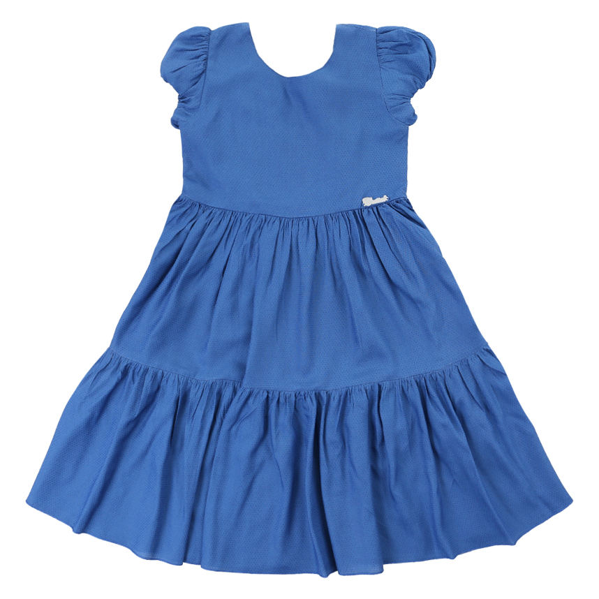 Vestido Infantil Cattai Com Babados E Mangas Bufantes Vestido Infantil Cattai Com Babados E Mangas Bufantes