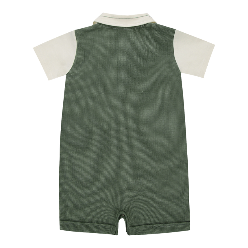 Macacão Curto Bebê Paraíso Bordado Balão