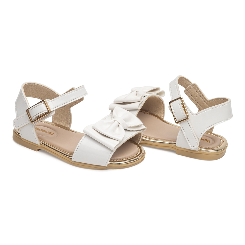 Sandália Infantil Pimpolho Com Fivela Laço Duplo Sandália Infantil Pimpolho Com Fivela Laço Duplo