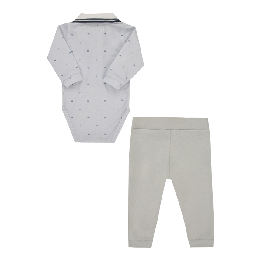 Conjunto Bebê Paraiso Body Gola Polo E Calça