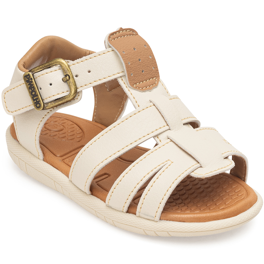 Sandália Infantil Pimpolho Com Tiras E Fivela