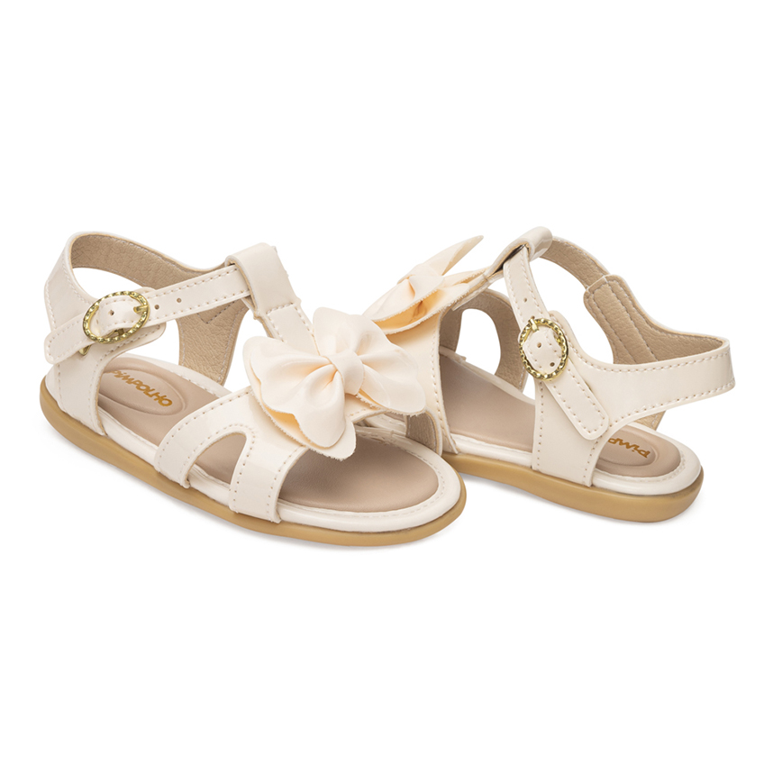 Sandália Infantil Pimpolho Com Laço E Fivela Sandália Infantil Pimpolho Com Laço E Fivela