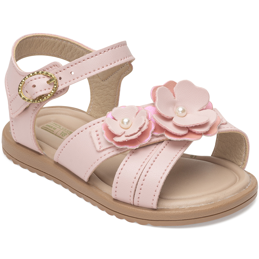 Sándalia Infantil Pimpolho Com Fivela Flores Sándalia Infantil Pimpolho Com Fivela Flores