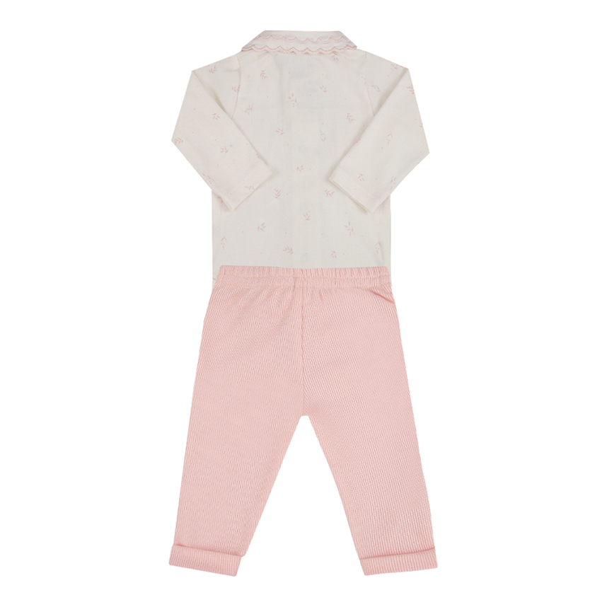 Conjunto Infantil Menina Body Estampa Flor E Calça