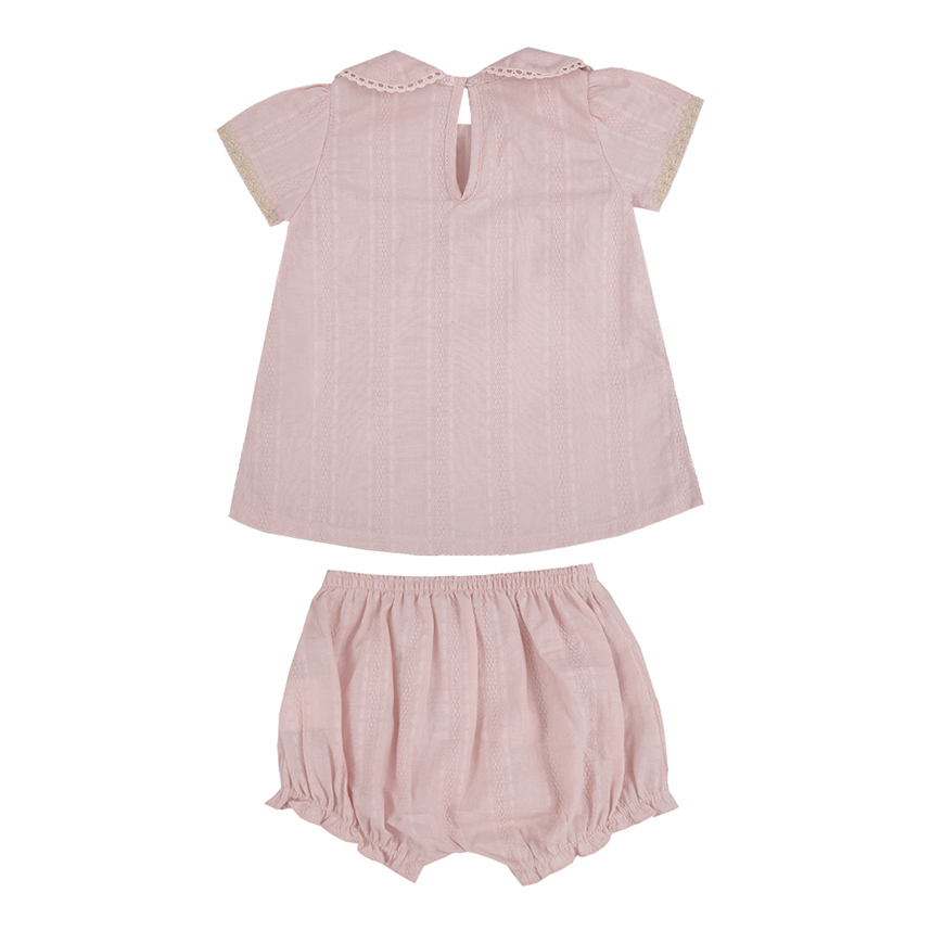 Conjunto Bebê Paraiso Bata Com Laço E Short