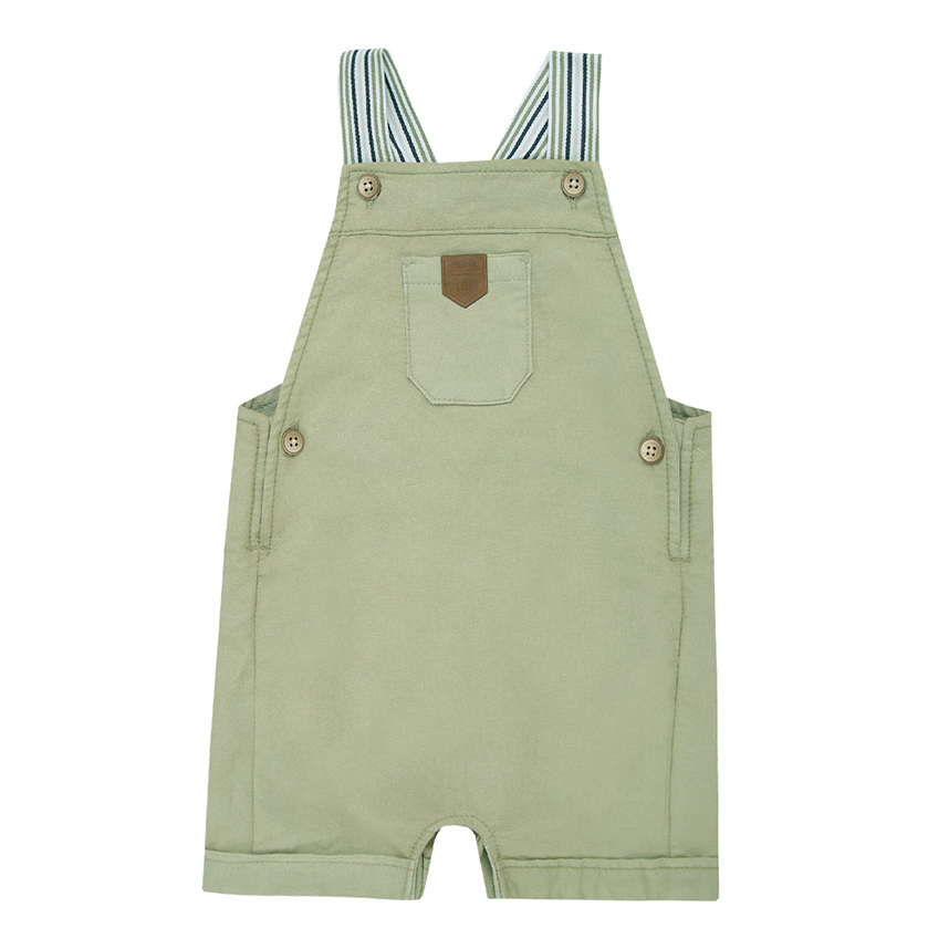 Jardineira Bebê Paraiso Sarja Com Bolso Jardineira Bebê Paraiso Sarja Com Bolso