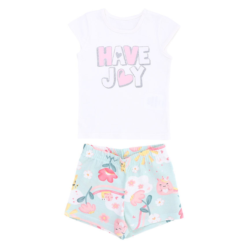 Conjunto Infantil Brandili Blusa E Short Meia Malha Conjunto Infantil Brandili Blusa E Short Meia Malha