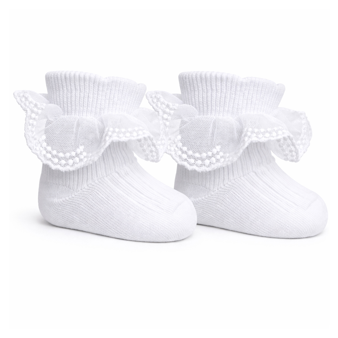 Meia Bebê Winston Canelada com Tule