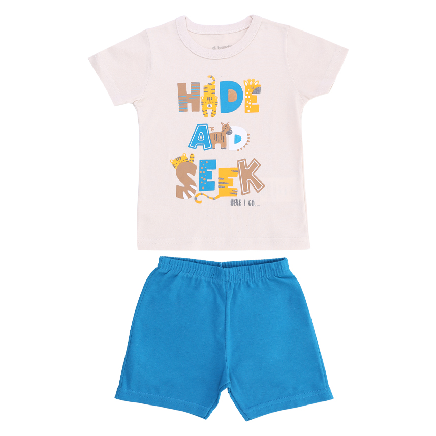 Conjunto Infantil Brandili Camiseta E Bermuda Moletinho Conjunto Infantil Brandili Camiseta E Bermuda Moletinho