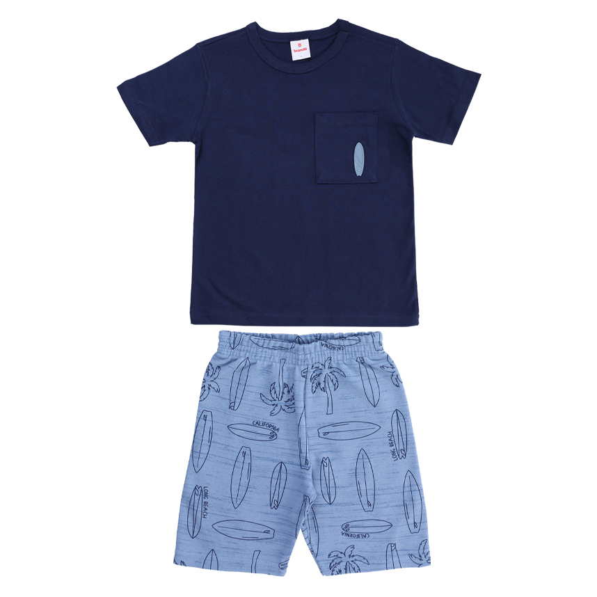 Conjunto Infantil Brandili Camiseta E Bermuda Moletinho Conjunto Infantil Brandili Camiseta E Bermuda Moletinho