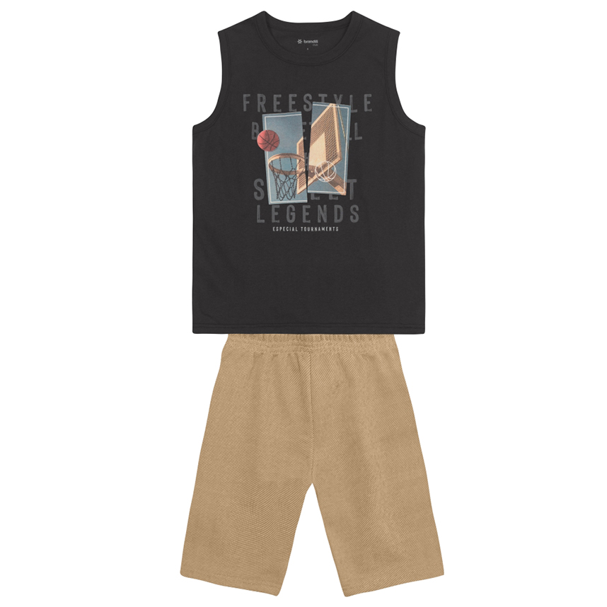 Conjunto Juvenil Brandili Regata E Bermuda Moletinho Conjunto Juvenil Brandili Regata E Bermuda Moletinho
