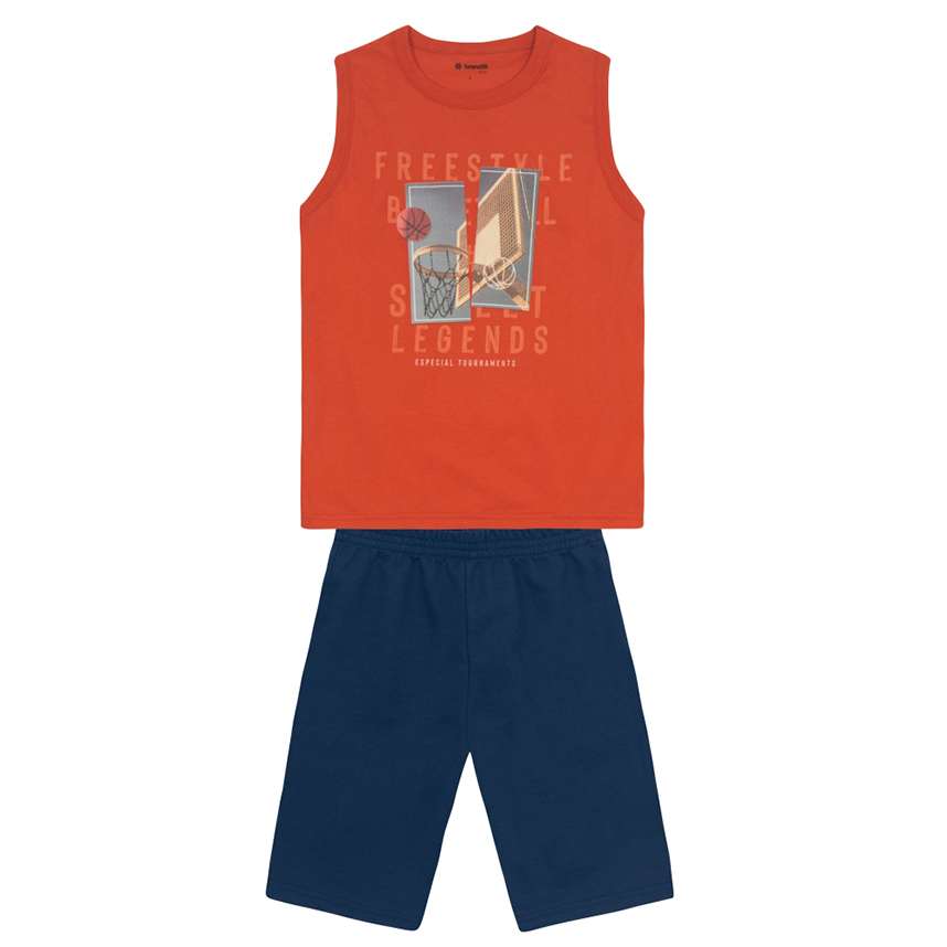 Conjunto Juvenil Brandili Regata E Bermuda Moletinho Conjunto Juvenil Brandili Regata E Bermuda Moletinho