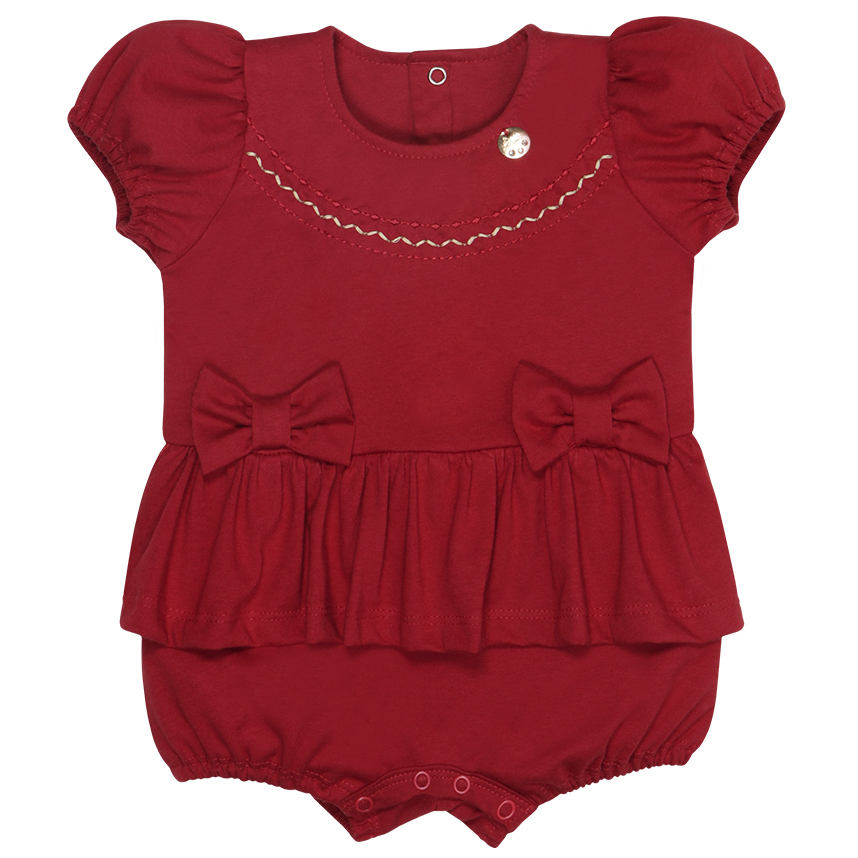 Banho De Sol Sonho Mágico Menina Detalhe Babado Com Laço