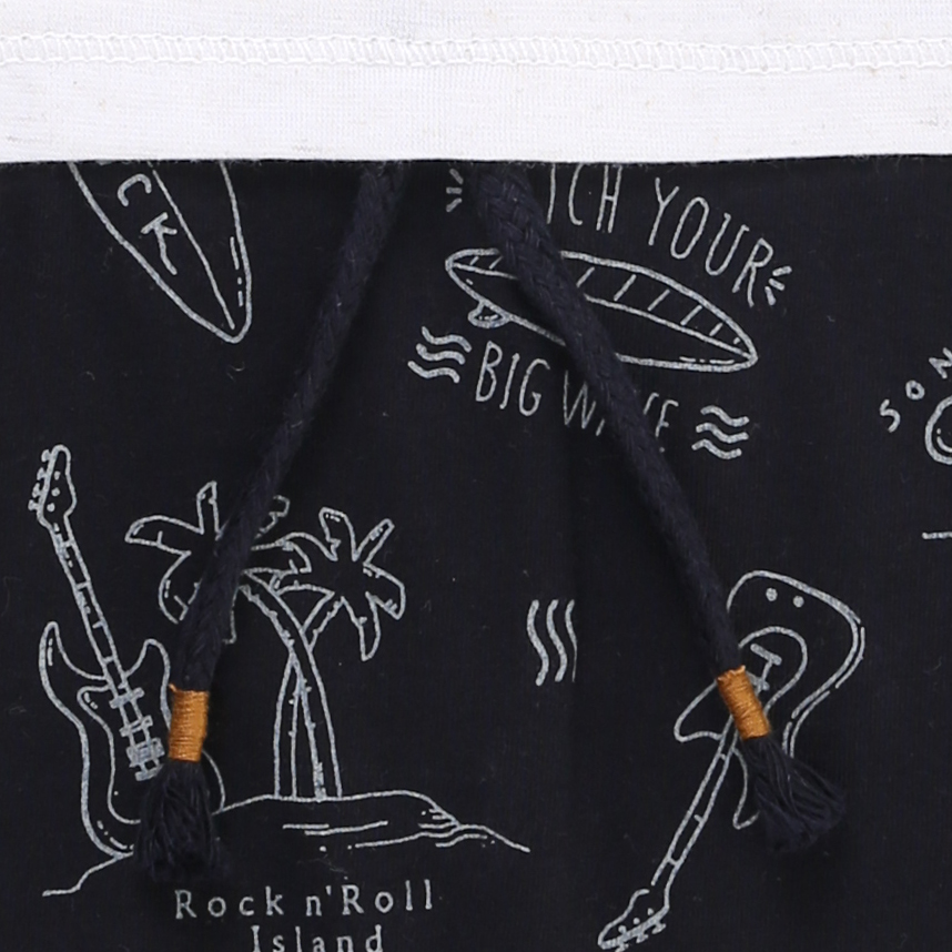 Macacão Curto Bebê Sonho Mágico Estampa Surf Rock