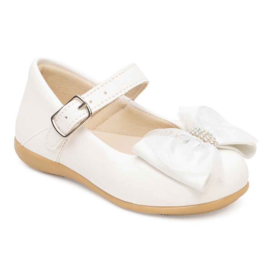 Sapato Bebê Pimpolho Fivela E Laço Duplo Com Strass