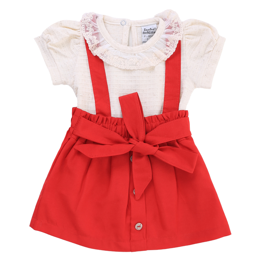 Salopete Bebê Sonho Mágico Rendado