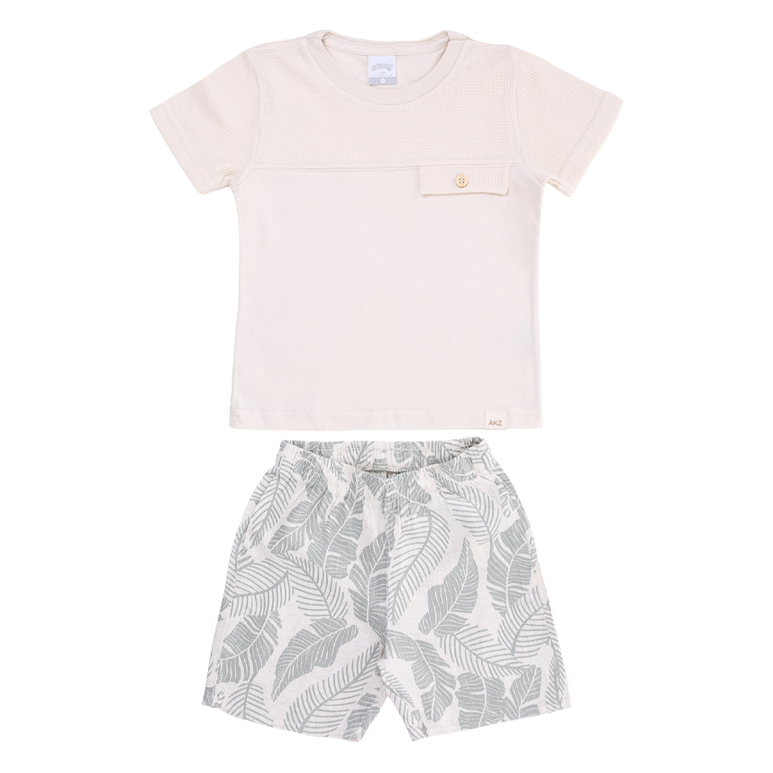 Conjunto Infantil Camiseta Em Meia Malha E Bermuda Conjunto Infantil Camiseta Em Meia Malha E Bermuda