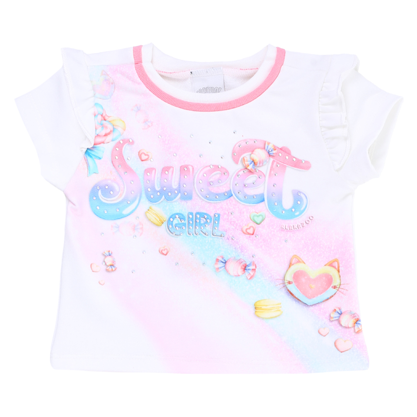 Conjunto Infantil Alakazoo Blusa Manga Curta E Short Moletom Conjunto Infantil Alakazoo Blusa Manga Curta E Short Moletom