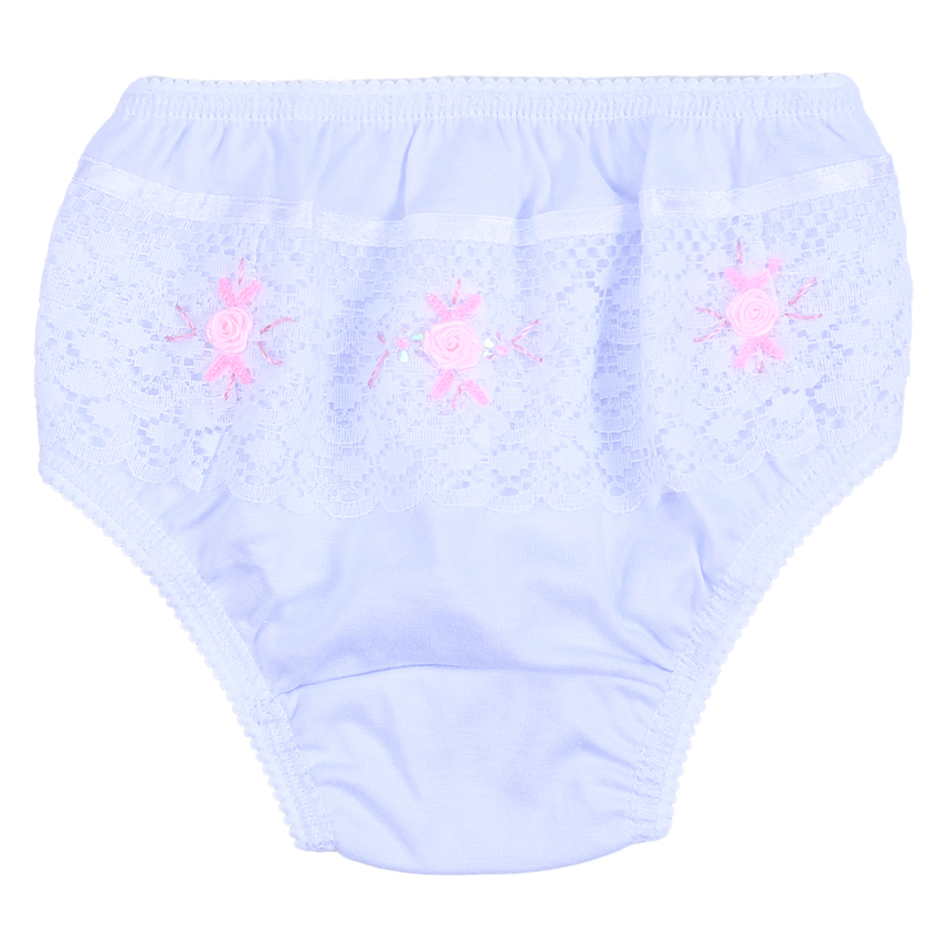 Calcinha Infantil Everly Em Algodão Bordada Calcinha Infantil Everly Em Algodão Bordada