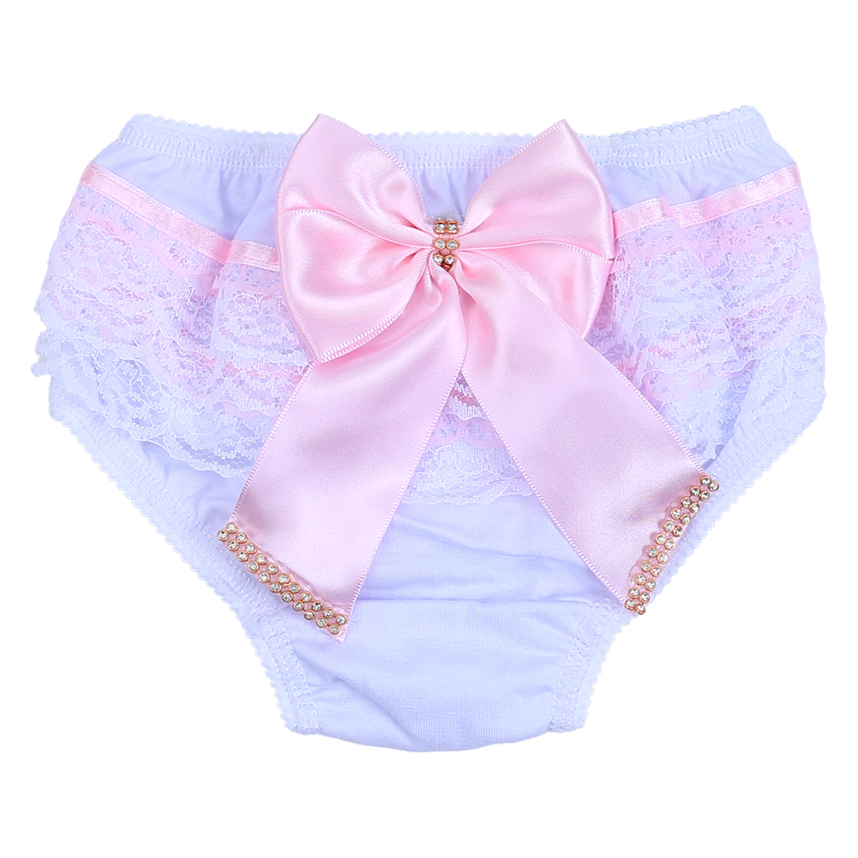Calcinha Infantil Everly Rendada Com Laço