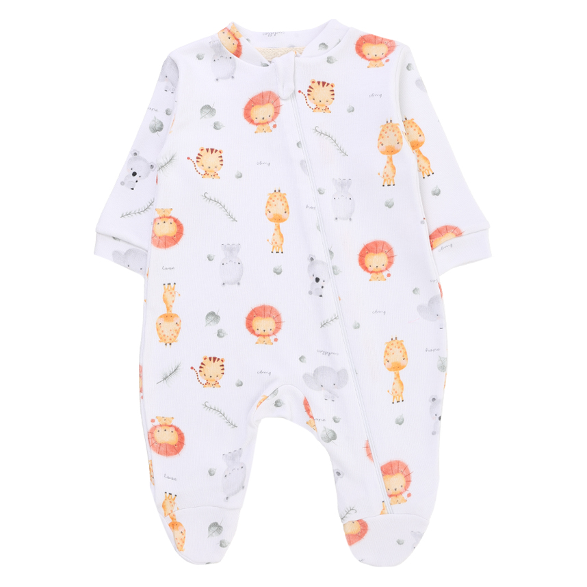 Macacão Longo Bebê Patimini Estampa Safari