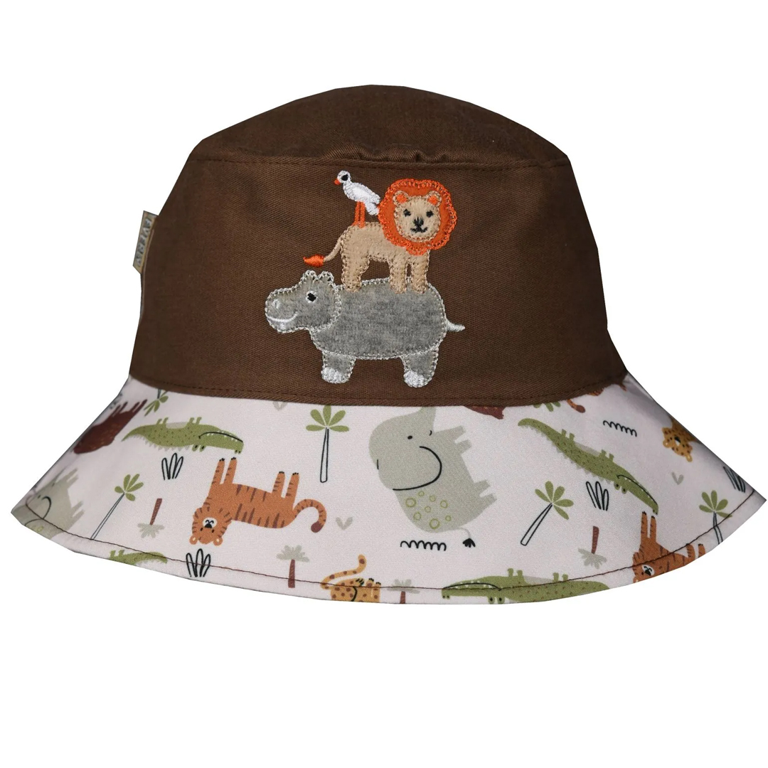 Chapéu Bebê Everly Menino Microfibra Bordado Safari