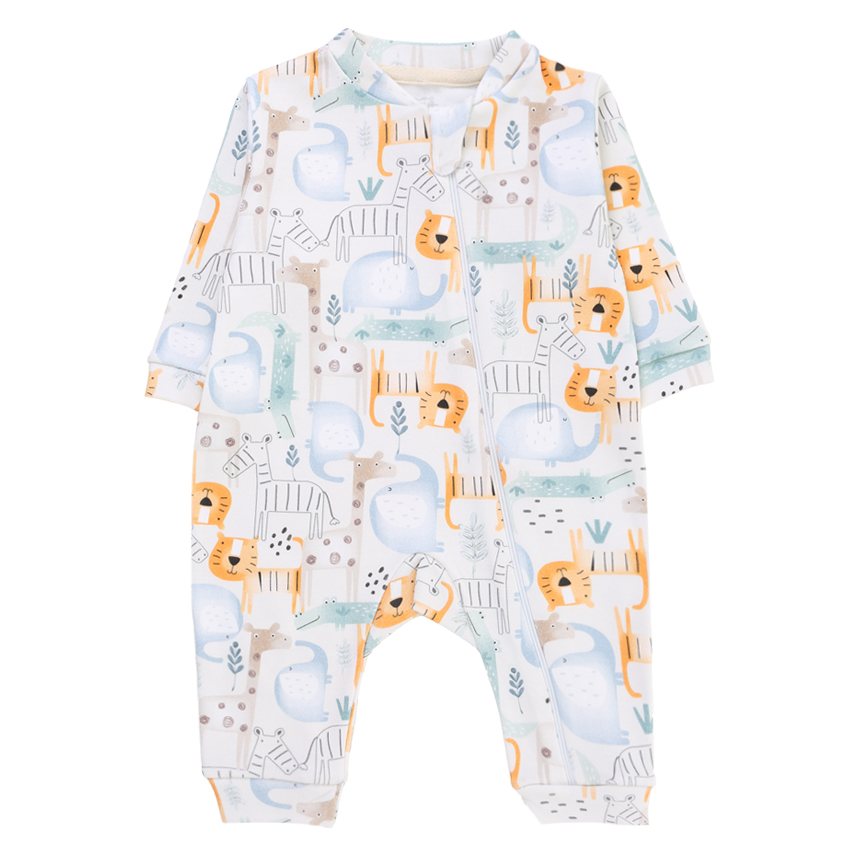 Macacão Longo Bebê Patimini Estampa Bichos