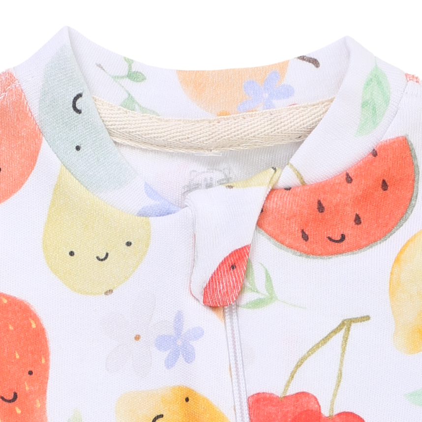 Macacão Longo Bebê Patimini Estampa Frutas