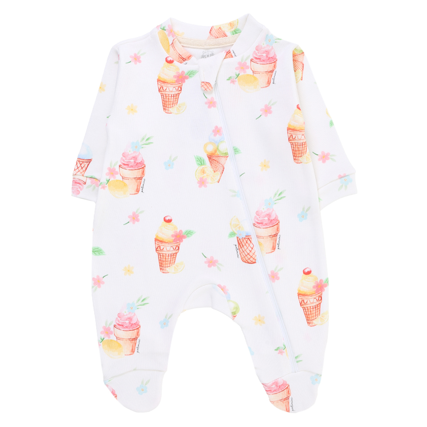 Macacão Longo Bebê Patimini Estampa Sorvete Macacão Longo Bebê Patimini Estampa Sorvete