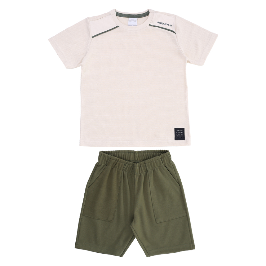 Conjunto Infantil Alakazoo Camiseta E Bermuda Malha Ponto Conjunto Infantil Alakazoo Camiseta E Bermuda Malha Ponto