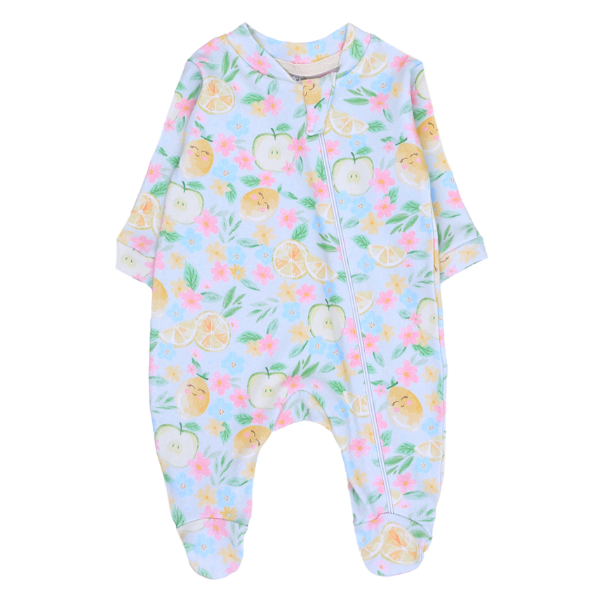 Macacão Longo Bebê Patimini Estampa Frutas E Flor