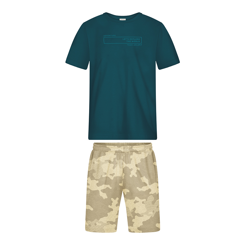 Conjunto Infantil Alakazoo Camiseta Meia Malha E Bermuda Conjunto Infantil Alakazoo Camiseta Meia Malha E Bermuda