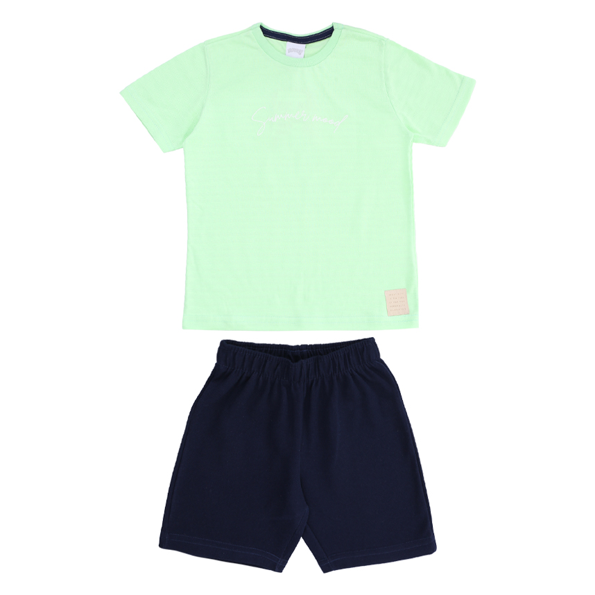 Conjunto Infantil Alakazoo Camiseta E Bermuda Moletom Conjunto Infantil Alakazoo Camiseta E Bermuda Moletom