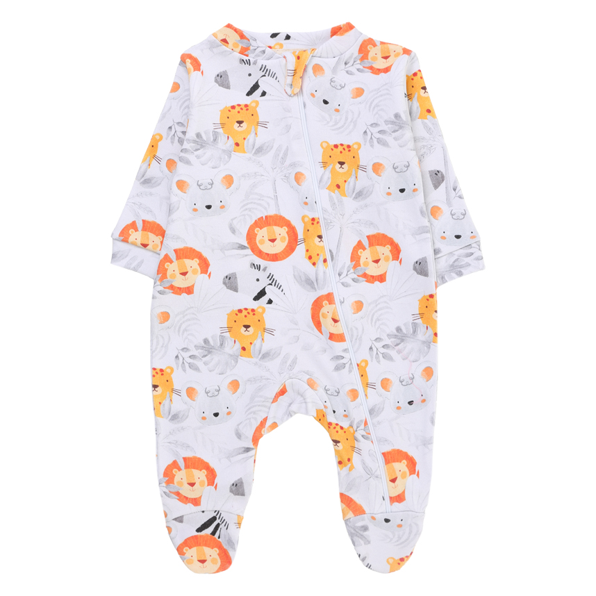 Macacão Longo Bebê Patimini Estampa Onça
