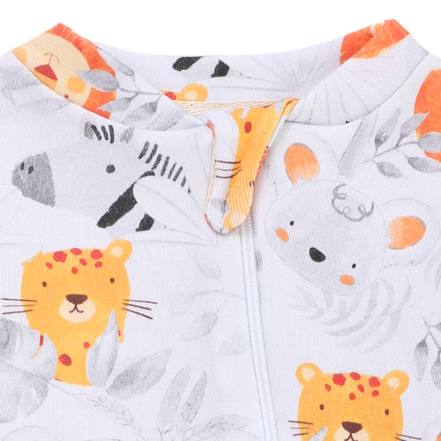 Macacão Longo Bebê Patimini Estampa Onça