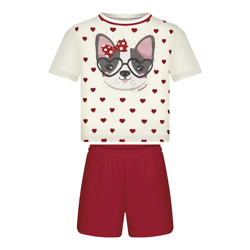 Conjunto Infantil Alakazoo Blusa Manga Curta E Short Moletom Conjunto Infantil Alakazoo Blusa Manga Curta E Short Moletom