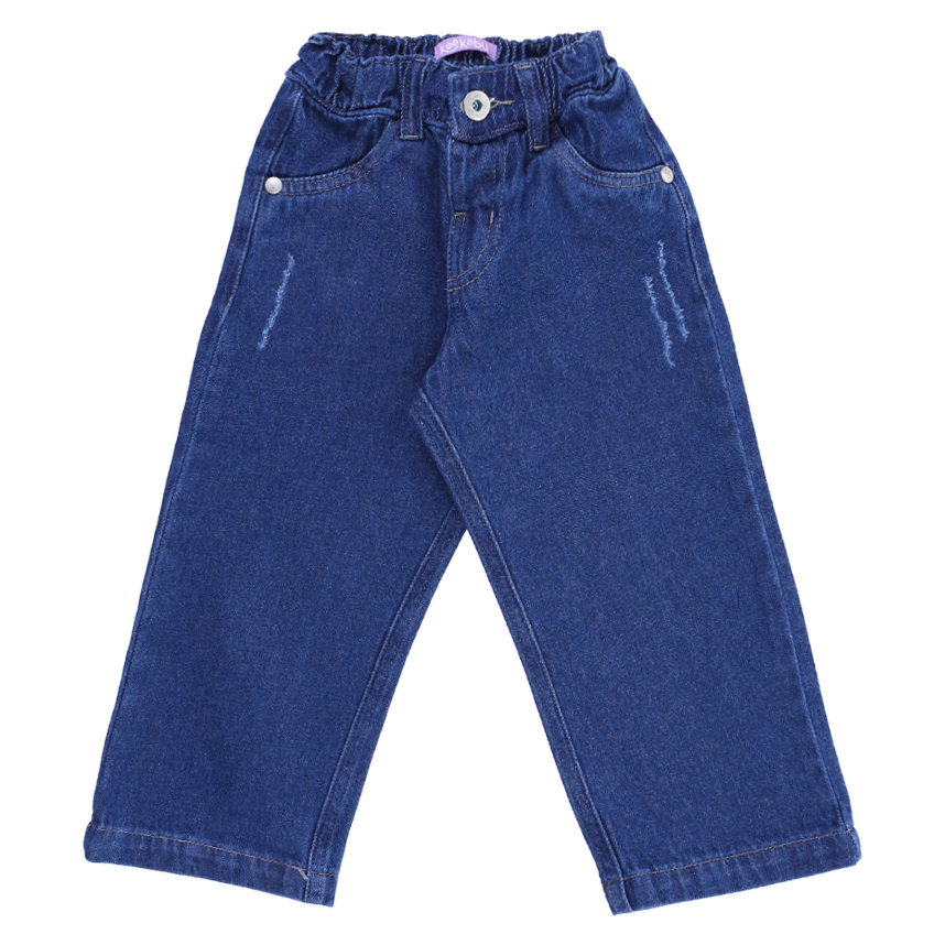 Calça Infantil Kookabu Jeans Escuro Wide Leg Calça Infantil Kookabu Jeans Escuro Wide Leg