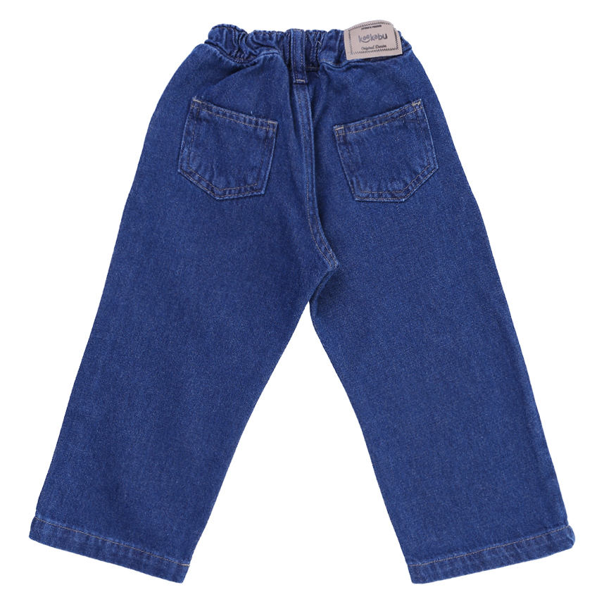 Calça Infantil Kookabu Jeans Escuro Wide Leg Calça Infantil Kookabu Jeans Escuro Wide Leg