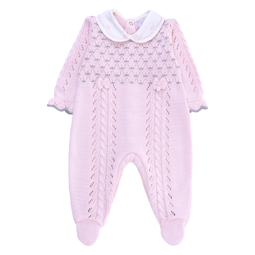 Saída Maternidade Beth Bebê Menina Tricô com 2 Peças