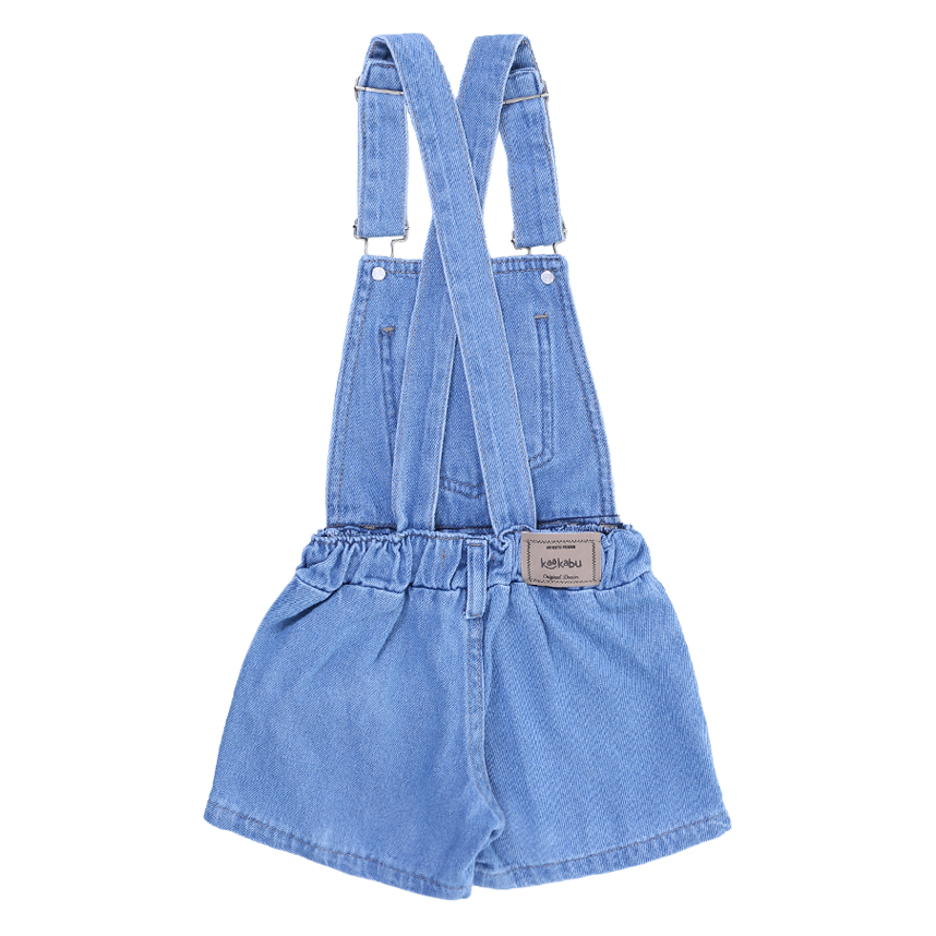 Jardineira Infantil Kookabu Em Jeans Com Laço